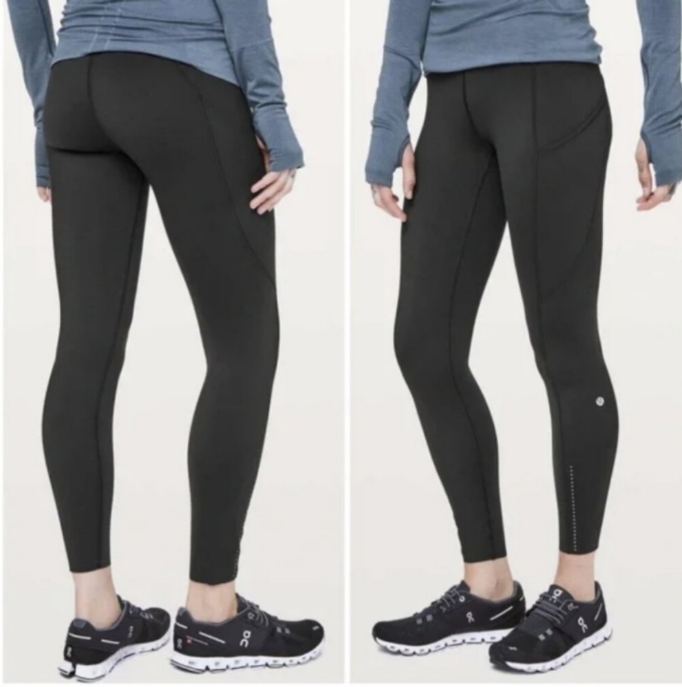 Lululemon Fast & Free 7/8 Tight II, *Nulux 25", Black, W5BJGS, Size 2